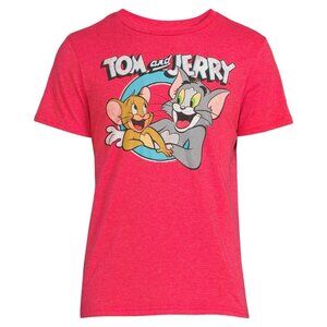 Tom and Jerry Unisex Red T-Shirt Size XL
